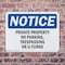 Signmission Private Property No Parking Trespassing OSHA Notice Sign, Plastic, 10in W x 7in L, 2PK OS-2PACK-NS-P-710-L-17839 - alternate 7